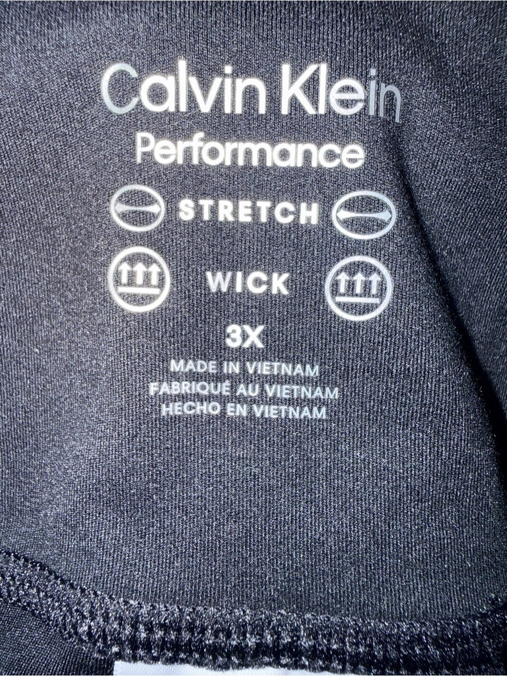 NWT Calvin Klein Performance 3X Black Cropped Leggings Stretch Moisture Wicking - Picture 2 of 13